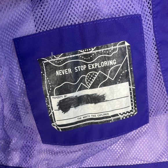 The North Face Purple Hooded Full Zip Windbreaker/Rain Jacket EUC XL Girls - Picture 5 of 17